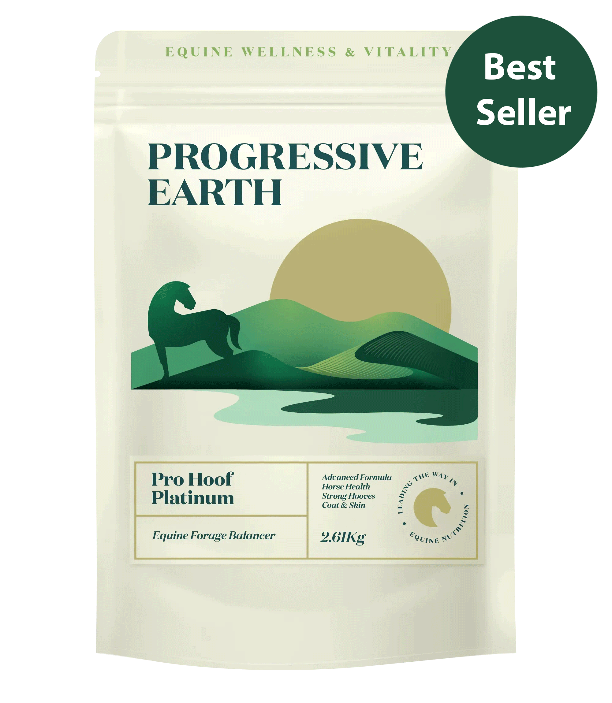 Progressive Earth Pro Hoof Platinum package with a scenic design and 'Best Seller' label.